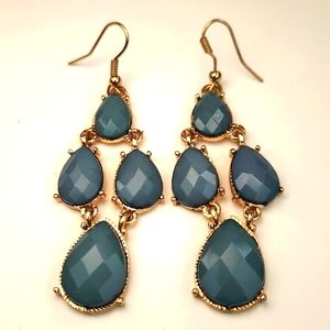 Faux Jade Dangle Earrings